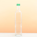 Factory Supply 500ml Glass Oil Packaging Bottle with Green Color Screw Cap